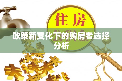 山城政策新变化下的购房者选择分析